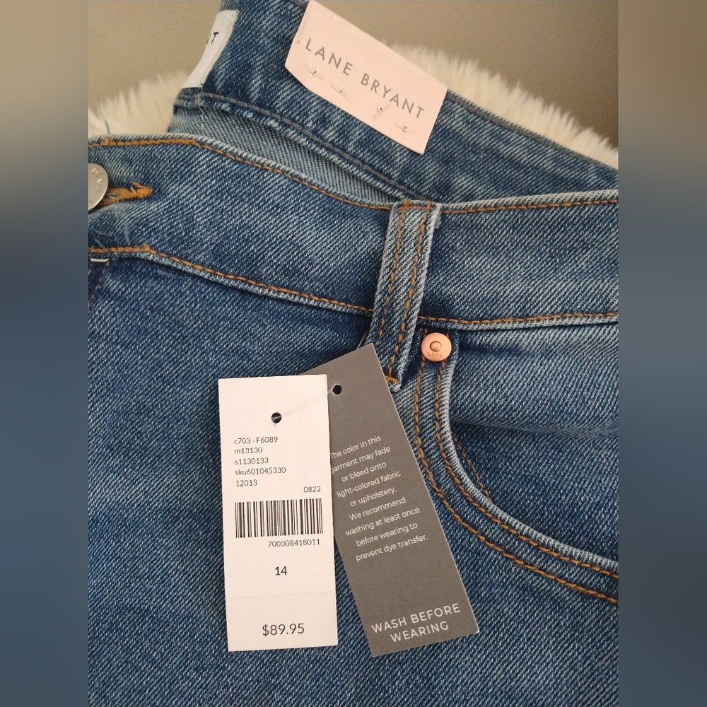 💙Lane Bryant Mid-Rise Signature Fit Boyfriend Blue Jeans Sz. 14💙 - Picture 9 of 11